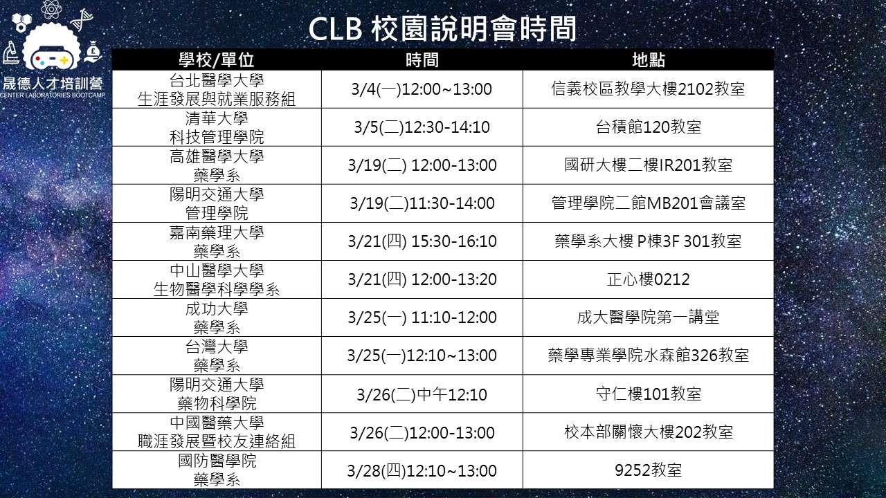 2024 CLB晟德人才培訓營說明會